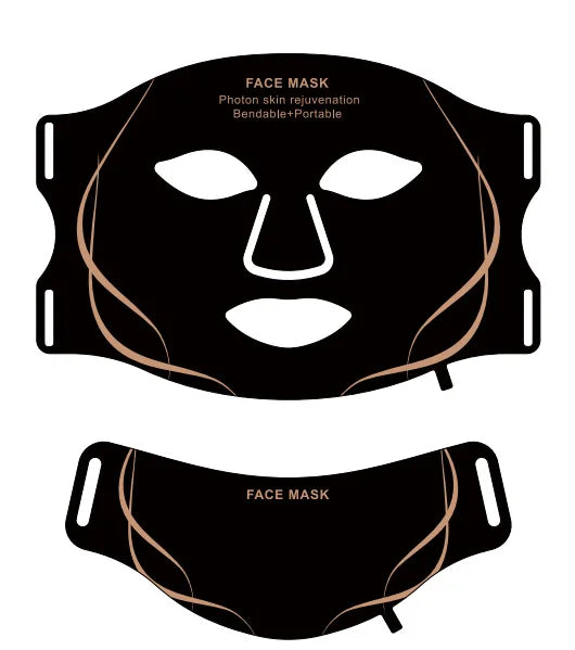630nm Red & 460nm Blue LED Face & Neck Mask Set