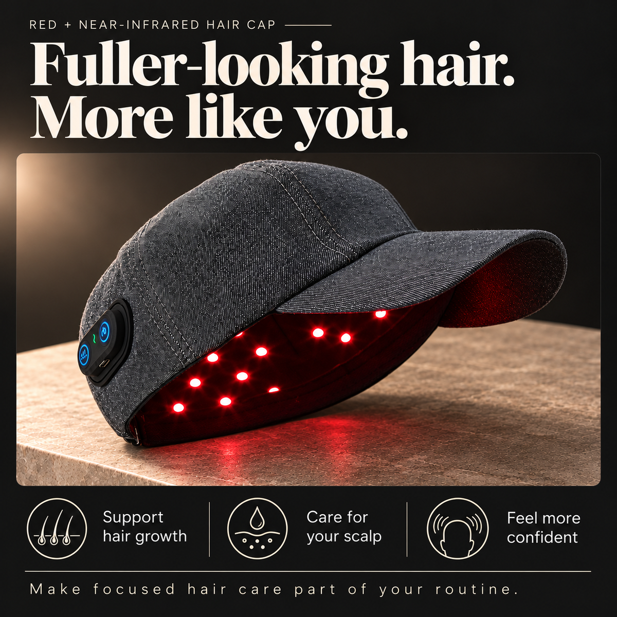 Hair growth cap benefits: support hair growth, care for your scalp and feel more confident.